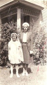Helen Markos with Lola Stock 1st Communion
