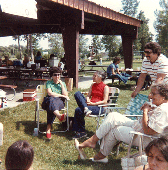 Pat, Hy and  Marge Markos with Rick Boehme 