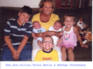 Sue, Ben, Nathan,Dillon, Tyler & Emily Stevenson (August 2008)